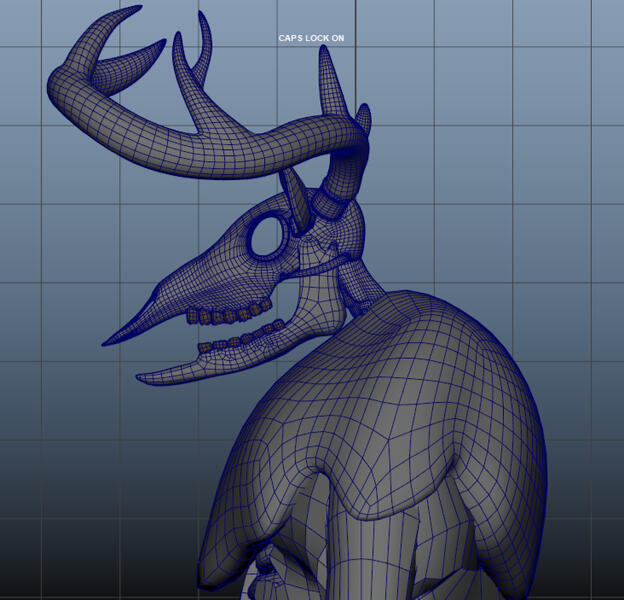 Wendigo WireframeHead (Side)
